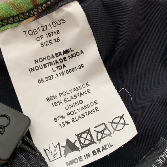 NWT putbo oasis ruffle cup sleeve bikini top sz XS - Picture 5 of 5